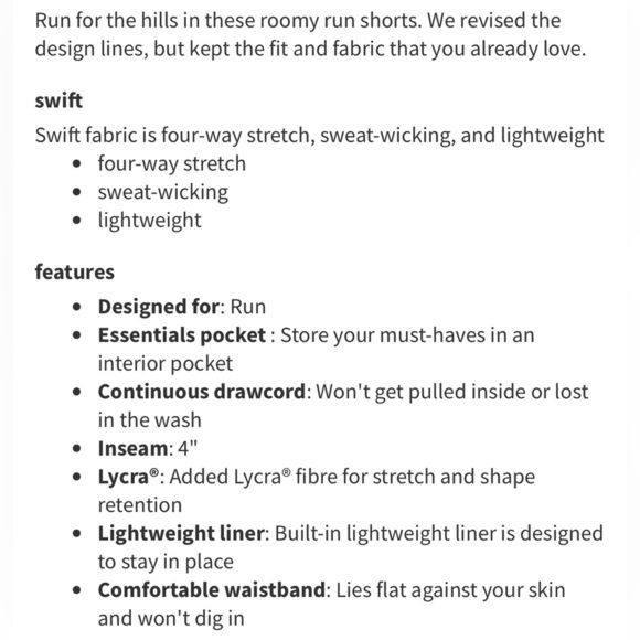 Lululemon Tracker Short V *4"- Floral Flux Multi (branded Peloton)/ Size 6 - Picture 4 of 4